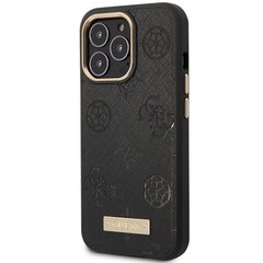 Guess GUHMP14LSAPSTK iPhone 14 Pro 6.1" black hardcase Peony Logo Plate MagSafe цена и информация | Чехлы для телефонов | kaup24.ee