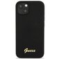 Guess GUHCP13MLSLMGBK iPhone 13 6,1" black hardcase Silicone Script Gold Logo цена и информация | Telefoni kaaned, ümbrised | kaup24.ee