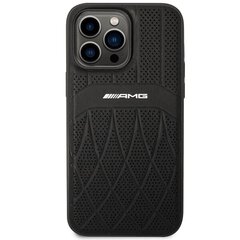 AMG AMHMP14XOSDBK iPhone 14 Pro Max 6,7" czarny|black hardcase Leather Curved Lines MagSafe цена и информация | Чехлы для телефонов | kaup24.ee