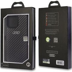 Audi Carbon Fiber iPhone 14 Pro Max 6.7" czarny|black hardcase AU-TPUPCIP14PM-R8|D2-BK цена и информация | Чехлы для телефонов | kaup24.ee
