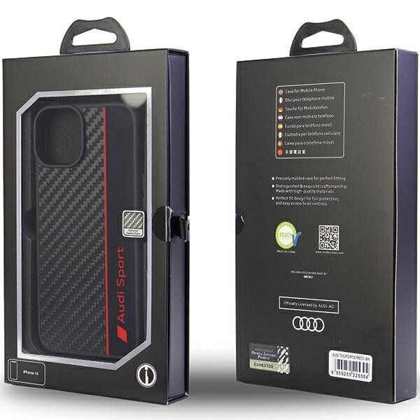 Audi Carbon Fiber Stripe Case цена и информация | Telefoni kaaned, ümbrised | kaup24.ee