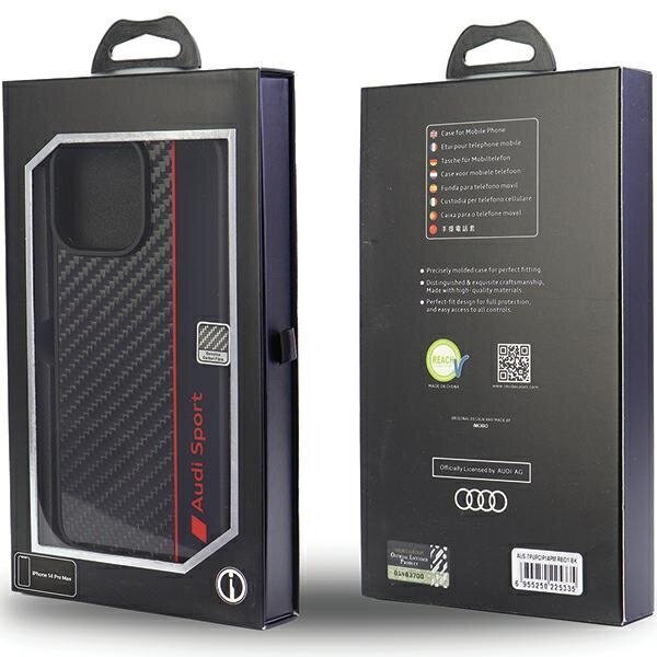 Audi Carbon Fiber Stripe Case цена и информация | Telefoni kaaned, ümbrised | kaup24.ee