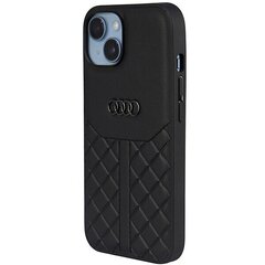 Audi Genuine Leather iPhone 14 6.1" czarny|black hardcase AU-TPUPCIP14-Q8|D1-BK цена и информация | Чехлы для телефонов | kaup24.ee