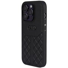 Audi Genuine Leather iPhone 14 Pro 6.1" black hardcase AU-TPUPCIP14P-Q8|D1-BK hind ja info | AUDI Mobiiltelefonid, foto-, videokaamerad | kaup24.ee