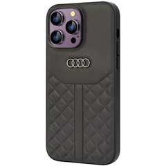 Audi Genuine Leather iPhone 14 Pro Max 6.7" black hardcase AU-TPUPCIP14PM-Q8|D1-BK hind ja info | AUDI Mobiiltelefonid, foto-, videokaamerad | kaup24.ee