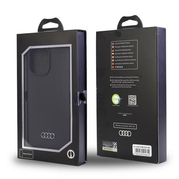 Audi Silicone Case iPhone 13 Pro Max 6.7" black hardcase AU-LSRIP13PM-Q3|D1-BK hind ja info | Telefoni kaaned, ümbrised | kaup24.ee