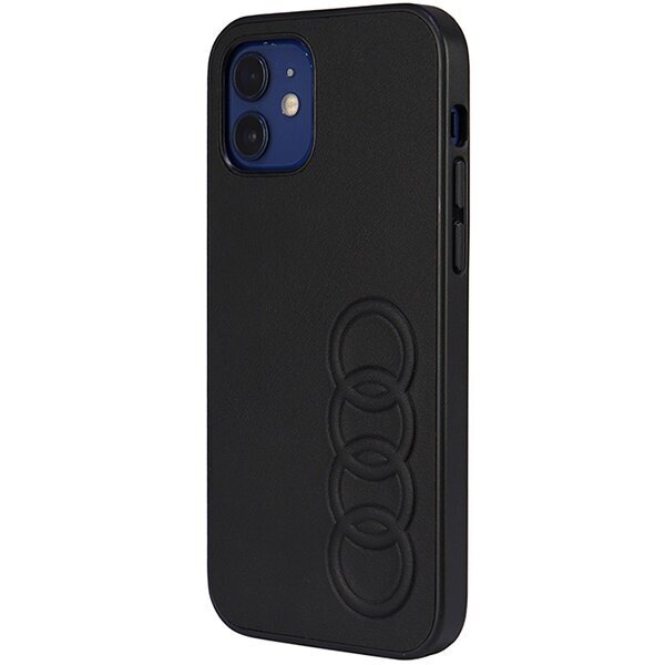 Audi Synthetic Leather iPhone 12|12 Pro 6.1" black hardcase AU-TPUPCIP12P-TT|D1-BK цена и информация | Telefoni kaaned, ümbrised | kaup24.ee