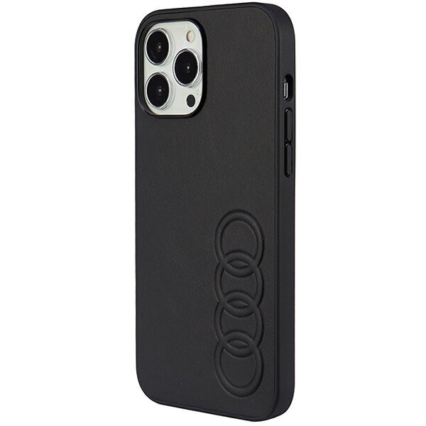 Audi Synthetic Leather iPhone 13 Pro Max 6.7" black hardcase AU-TPUPCIP13PM-TT|D1-BK цена и информация | Telefoni kaaned, ümbrised | kaup24.ee