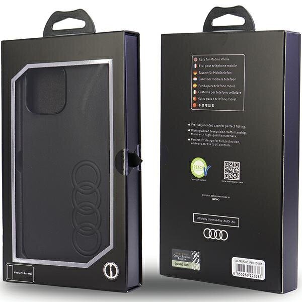 Audi Synthetic Leather iPhone 13 Pro Max 6.7" black hardcase AU-TPUPCIP13PM-TT|D1-BK цена и информация | Telefoni kaaned, ümbrised | kaup24.ee