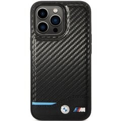 Etui BMW BMHCP13L22NBCK iPhone 13 Pro | 13 6.1" czarny|black hardcase Leather Carbon цена и информация | Чехлы для телефонов | kaup24.ee