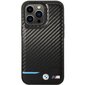 Etui BMW BMHCP13L22NBCK iPhone 13 Pro | 13 6.1" black hardcase Leather Carbon цена и информация | Telefoni kaaned, ümbrised | kaup24.ee