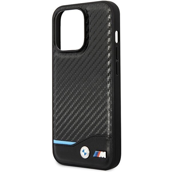 Etui BMW BMHCP13L22NBCK iPhone 13 Pro | 13 6.1" black hardcase Leather Carbon hind ja info | Telefoni kaaned, ümbrised | kaup24.ee