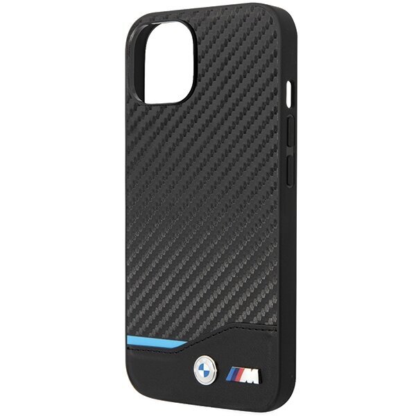 Etui BMW BMHCP13M22NBCK iPhone 13 6.1" black Leather Carbon hind ja info | Telefoni kaaned, ümbrised | kaup24.ee