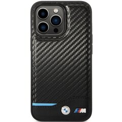 Etui BMW BMHCP13X22NBCK iPhone 13 Pro Max 6.7" black hardcase Leather Carbon цена и информация | Чехлы для телефонов | kaup24.ee