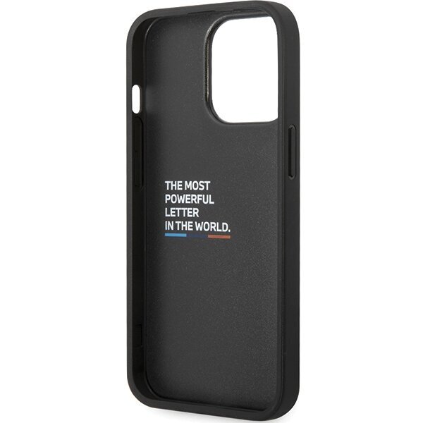 Etui BMW BMHCP13X22NBCK iPhone 13 Pro Max 6.7" black hardcase Leather Carbon цена и информация | Telefoni kaaned, ümbrised | kaup24.ee