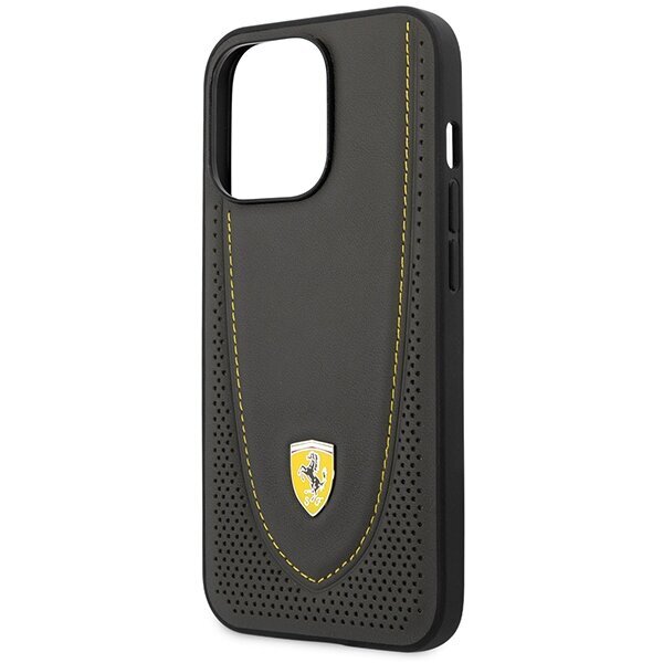 Ferrari FEHCP13LRGOG iPhone 13 Pro | 13 6.1" black hardcase Leather Curved Line hind ja info | Telefoni kaaned, ümbrised | kaup24.ee