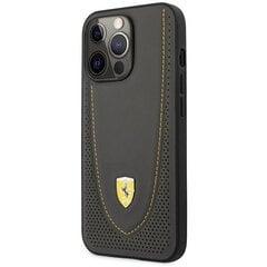 Ferrari FEHCP13LRGOG iPhone 13 Pro | 13 6.1" czarny|black hardcase Leather Curved Line цена и информация | Чехлы для телефонов | kaup24.ee