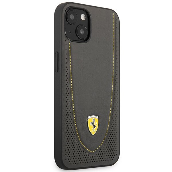 Ferrari FEHCP13MRGOG iPhone 13 6.1" black hardcase Leather Curved Line цена и информация | Telefoni kaaned, ümbrised | kaup24.ee