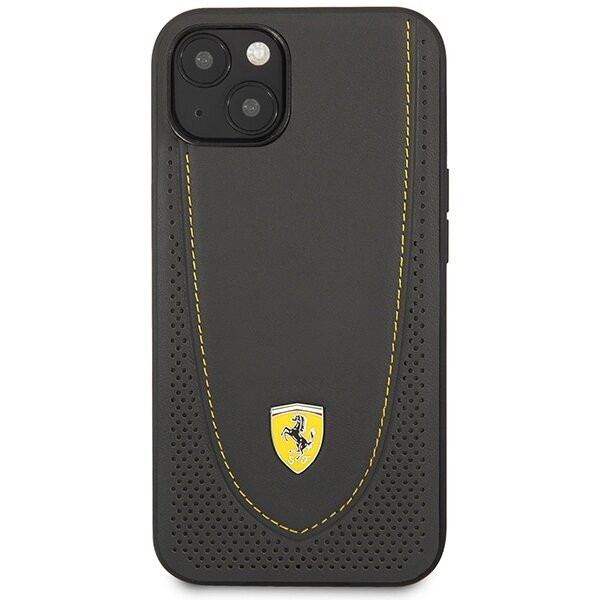 Ferrari FEHCP13MRGOG iPhone 13 6.1" black hardcase Leather Curved Line цена и информация | Telefoni kaaned, ümbrised | kaup24.ee