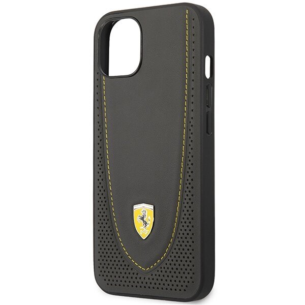 Ferrari FEHCP13MRGOG iPhone 13 6.1" black hardcase Leather Curved Line hind ja info | Telefoni kaaned, ümbrised | kaup24.ee