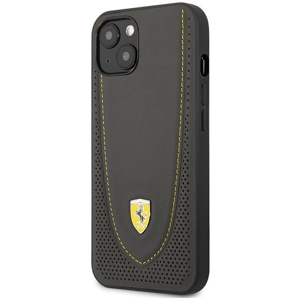 Ferrari FEHCP13MRGOG iPhone 13 6.1" black hardcase Leather Curved Line hind ja info | Telefoni kaaned, ümbrised | kaup24.ee