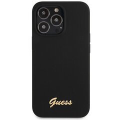 Guess GUHCP13XLSLMGBK iPhone 13 Pro Max 6.7" black|czarny hardcase Silicone Script Gold Logo цена и информация | Чехлы для телефонов | kaup24.ee