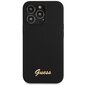 Guess GUHCP13XLSLMGBK iPhone 13 Pro Max 6.7" black hardcase Silicone Script Gold Logo hind ja info | Telefoni kaaned, ümbrised | kaup24.ee