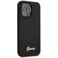 Guess GUHCP13XLSLMGBK iPhone 13 Pro Max 6.7" black hardcase Silicone Script Gold Logo hind ja info | Telefoni kaaned, ümbrised | kaup24.ee