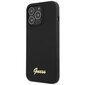 Guess GUHCP13XLSLMGBK iPhone 13 Pro Max 6.7" black hardcase Silicone Script Gold Logo hind ja info | Telefoni kaaned, ümbrised | kaup24.ee