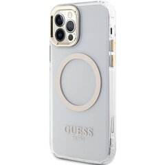 Guess GUHMP12MHTRMD iPhone 12|12 Pro 6.1" gold hardcase Metal Outline Magsafe hind ja info | Telefoni kaaned, ümbrised | kaup24.ee