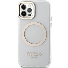 Guess GUHMP12MHTRMD iPhone 12|12 Pro 6.1" gold hardcase Metal Outline Magsafe hind ja info | Telefoni kaaned, ümbrised | kaup24.ee