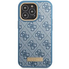 Guess GUHMP14XU4GPRB iPhone 14 Pro Max 6,7" blue hard case 4G Logo Plate MagSafe hind ja info | Telefoni kaaned, ümbrised | kaup24.ee