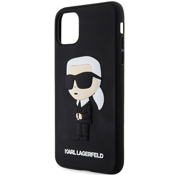 Karl Lagerfeld KLHCN613DRKINK iPhone 11 | XR 6.1" black hardcase Rubber Ikonik 3D цена и информация | Telefoni kaaned, ümbrised | kaup24.ee