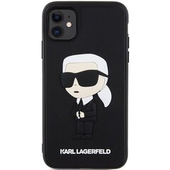 Karl Lagerfeld KLHCN613DRKINK iPhone 11 | XR 6.1" black hardcase Rubber Ikonik 3D цена и информация | Чехлы для телефонов | kaup24.ee