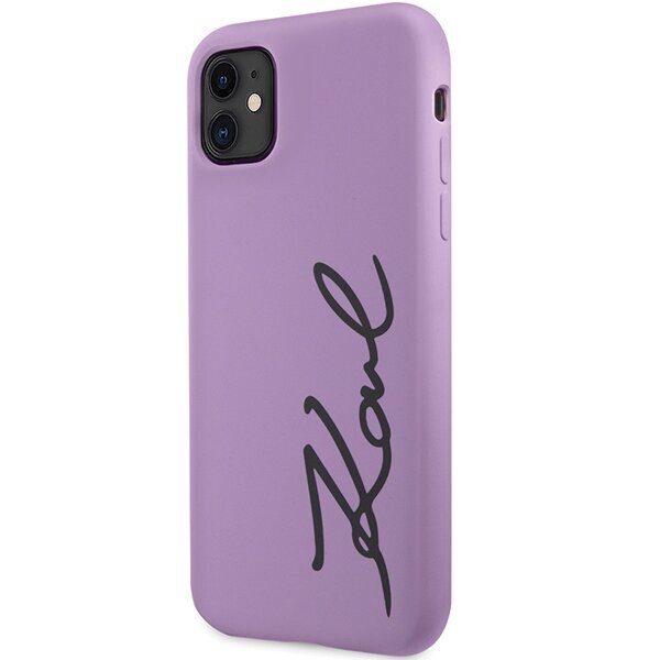 Karl Lagerfeld KLHCN61SKSVGU iPhone 11 | XR 6.1" purpurowy|purple hardcase Silicone Signature hind ja info | Telefoni kaaned, ümbrised | kaup24.ee