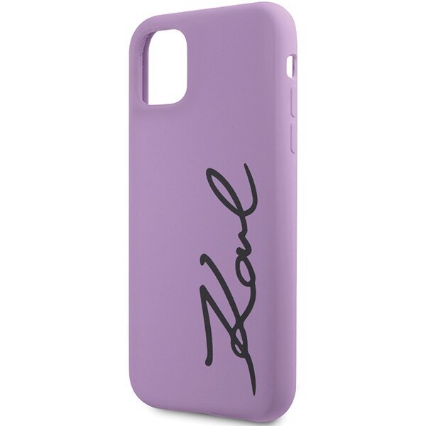 Karl Lagerfeld KLHCN61SKSVGU iPhone 11 | XR 6.1" purpurowy|purple hardcase Silicone Signature цена и информация | Telefoni kaaned, ümbrised | kaup24.ee