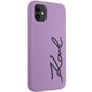 Karl Lagerfeld KLHCN61SKSVGU iPhone 11 | XR 6.1" purpurowy|purple hardcase Silicone Signature hind ja info | Telefoni kaaned, ümbrised | kaup24.ee