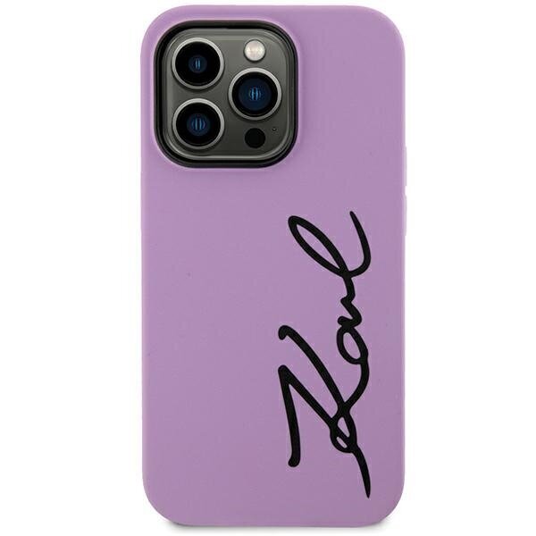 Karl Lagerfeld KLHCN61SKSVGU iPhone 11 | XR 6.1" purpurowy|purple hardcase Silicone Signature цена и информация | Telefoni kaaned, ümbrised | kaup24.ee