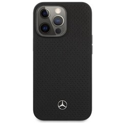 Mercedes MEHCP14LDELBK iPhone 14 Pro 6.1" czarny|black hardcase Leather Perforated цена и информация | Чехлы для телефонов | kaup24.ee