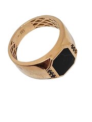 Золотое кольцо с ониксом №20 цена и информация | Кольцо | kaup24.ee