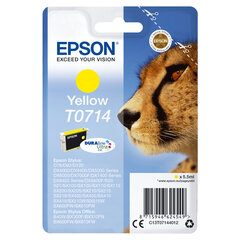 epson оригинальные чернила c13t07144022, желтые, блистерная защита, 5,5 мл, epson d78, dx4000, dx4050, dx5000, dx5050, dx6000, dx605 цена и информация | Картриджи для струйных принтеров | kaup24.ee