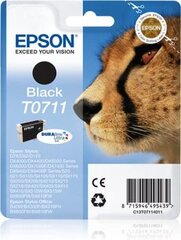 Оригинальные чернила Еpson c13t07114022, черные, блистерная защита, 7.4 мл цена и информация | Картриджи для струйных принтеров | kaup24.ee