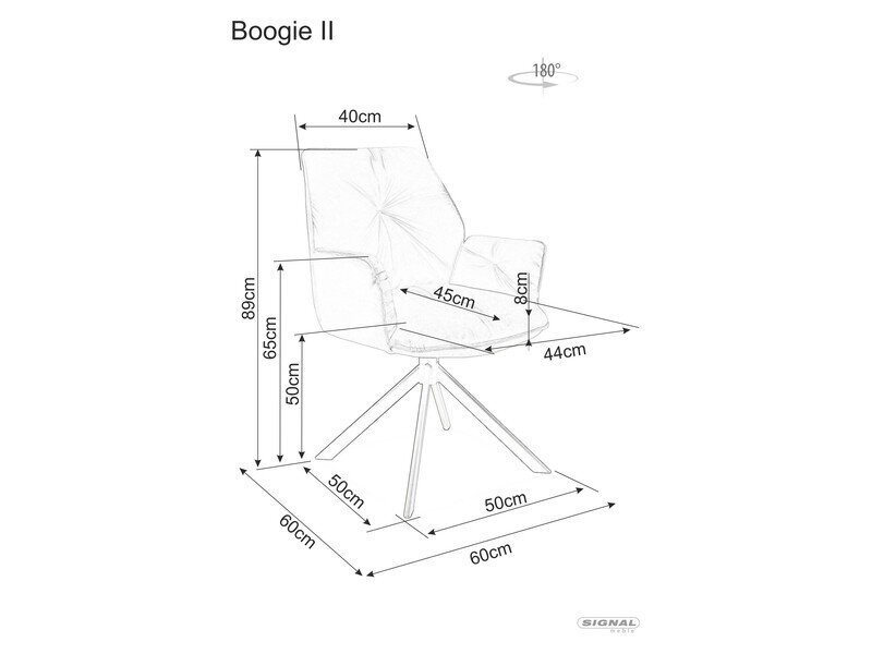 Söögitoolide komplekt Signal Boogie II Velvet, 2 tooli, must цена и информация | Söögitoolid, baaritoolid | kaup24.ee