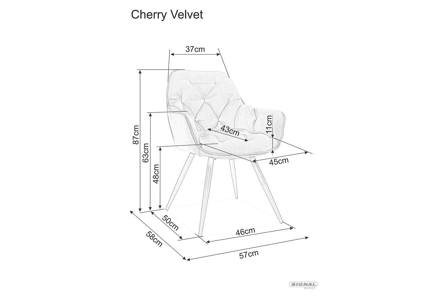 Söögitoolide komplekt Signal Cherry, 2 tooli, must цена и информация | Söögitoolid, baaritoolid | kaup24.ee