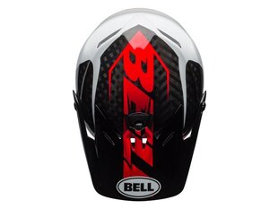 Terve näo kiiver Bell Full-9 Carbon läikiv valge/must, M (55-57 cm) цена и информация | Шлемы | kaup24.ee