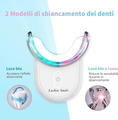 Luckin smile professionaalne hammaste valgendamise komplekt, LED-valgustus, 3 valgendav geelipliiatsit, valge цена и информация | Электрические зубные щетки | kaup24.ee