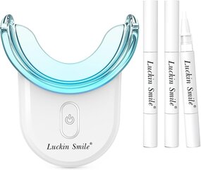 Luckin smile professionaalne hammaste valgendamise komplekt, LED-valgustus, 3 valgendav geelipliiatsit, valge цена и информация | Электрические зубные щетки | kaup24.ee