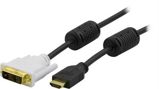 Deltaco HDMI/DVI, 1 m hind ja info | Kaablid ja juhtmed | kaup24.ee