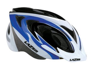 Велосипедный шлем Laser 2Х3М, белый/синий цена и информация | Шлемы | kaup24.ee