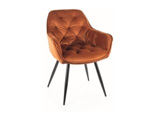 Набор из 2 обеденных стульев Signal Cherry Velvet, оранжевый/черный цвет цена и информация | Стулья для кухни и столовой | kaup24.ee
